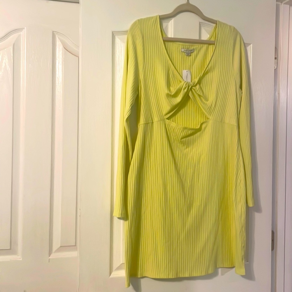 NWT American Eagle cut out twist front long sleeve mini dress XXL